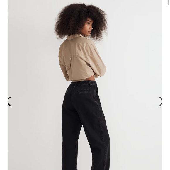 NWT Madewell pleated denim black pants size 28 - Picture 4 of 6